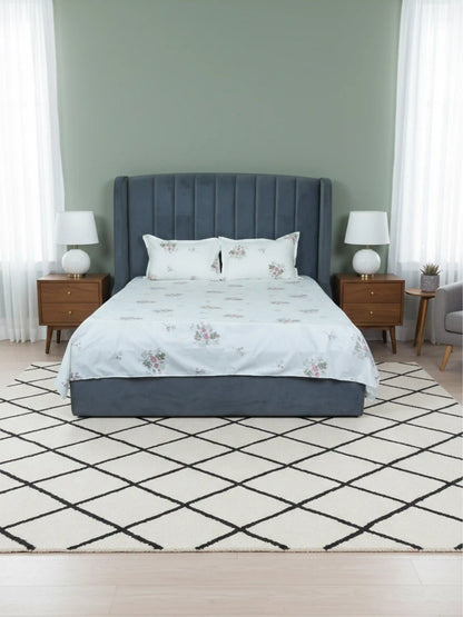 Soft Feel Pink Floral Vine Cotton Double Bedsheet Set