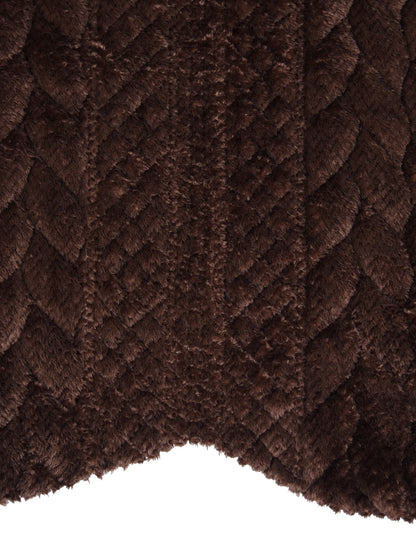 AtoZ Home Decor Luxury Textured Braided Velvet Sofa Cover | Braided Chevron Pattern