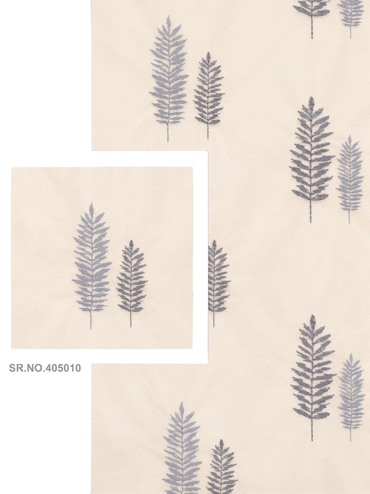 Evabella Embroidered Leaf Sheer Curtains | Light Filtering Window Decor
