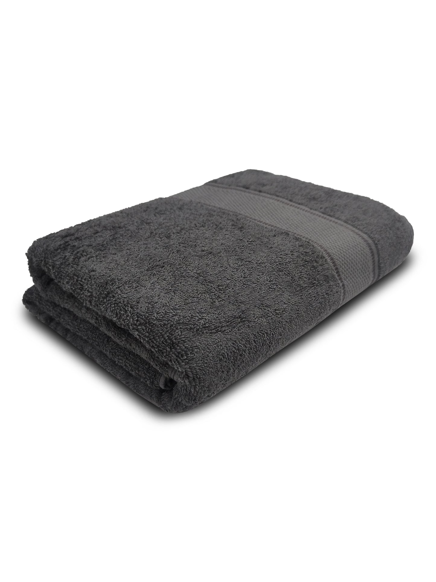 Charcoal Black Cotton Bath Towel – Plush, Soft & Quick-Dry