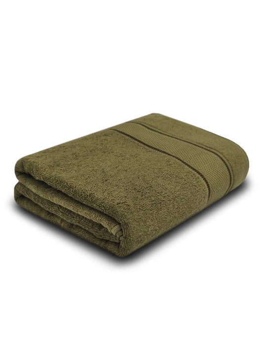 Soft Olive Green Cotton Bath Towel – Plush, Absorbent & Quick-Dry