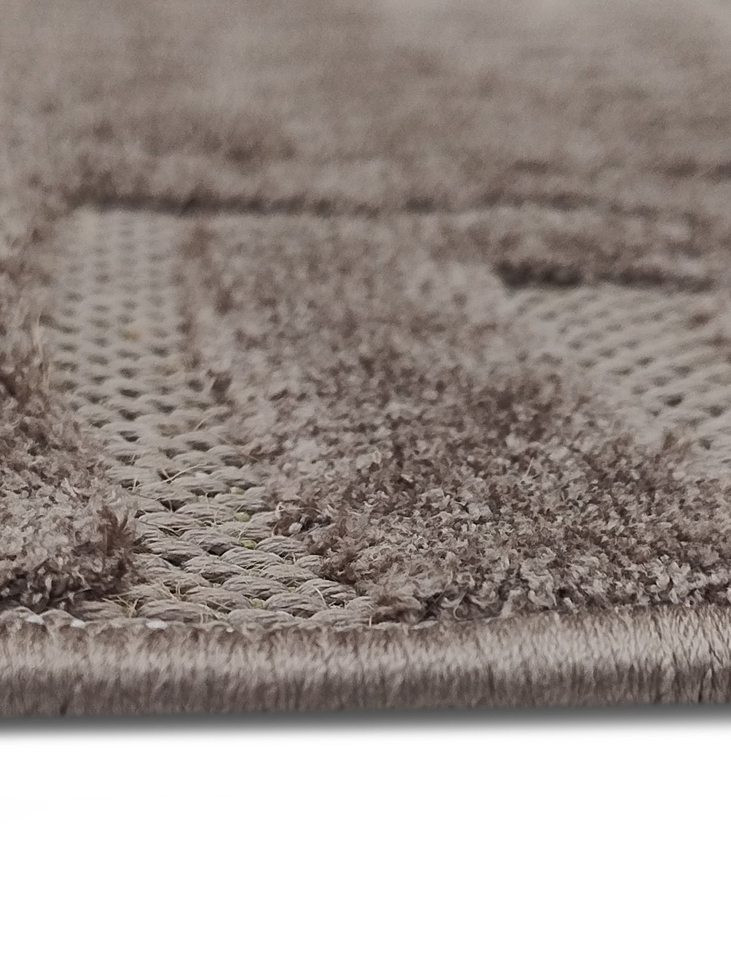 Charcoal Grey Geometric Maze Textured Runner – Modern Plush Bedside & Hallway Carpet