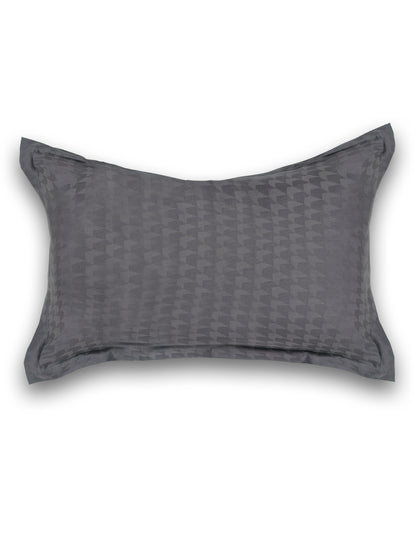 Houndstooth Jacquard Pillow Covers Set of 2 – Modern Grey, Soft Luxury Bedding