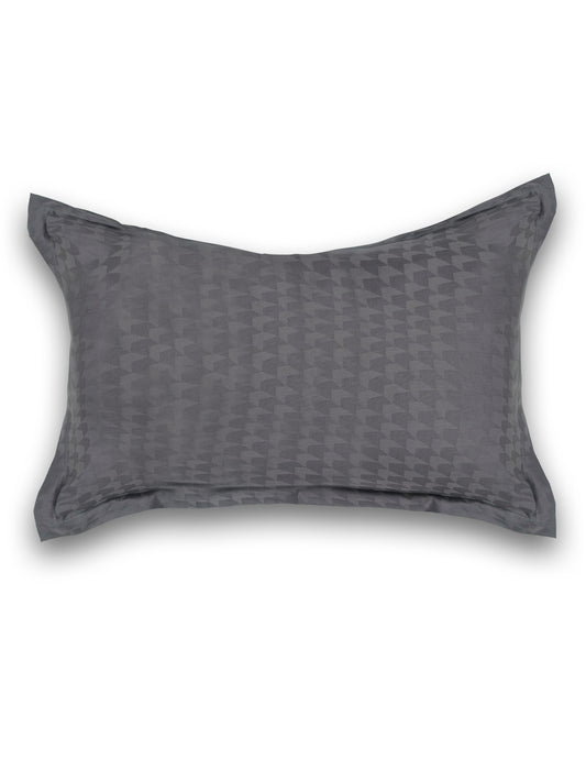 Houndstooth Jacquard Pillow Covers Set of 2 – Modern Grey, Soft Luxury Bedding