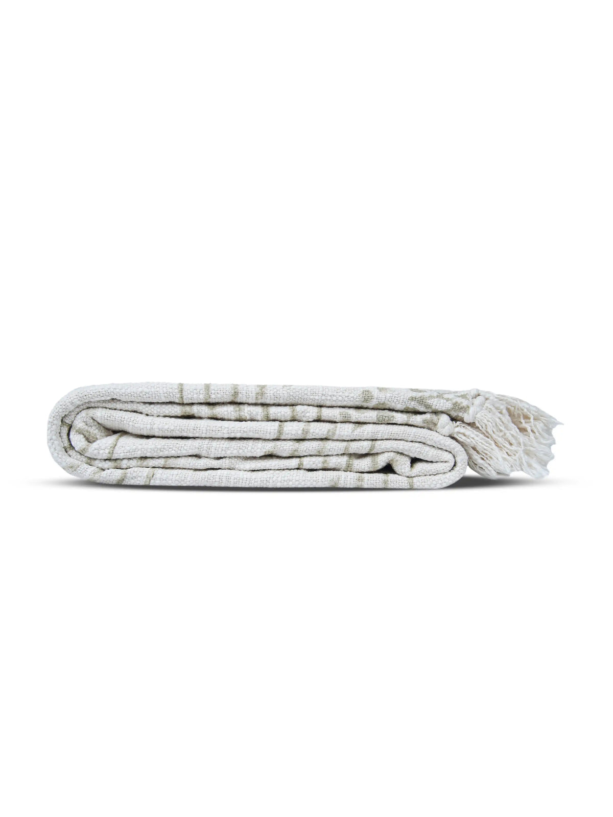 Atoz Home Decor Traditional Sanganeri Block Printed Cotton-Jute Throw with Fringe (130 x 170 cm)