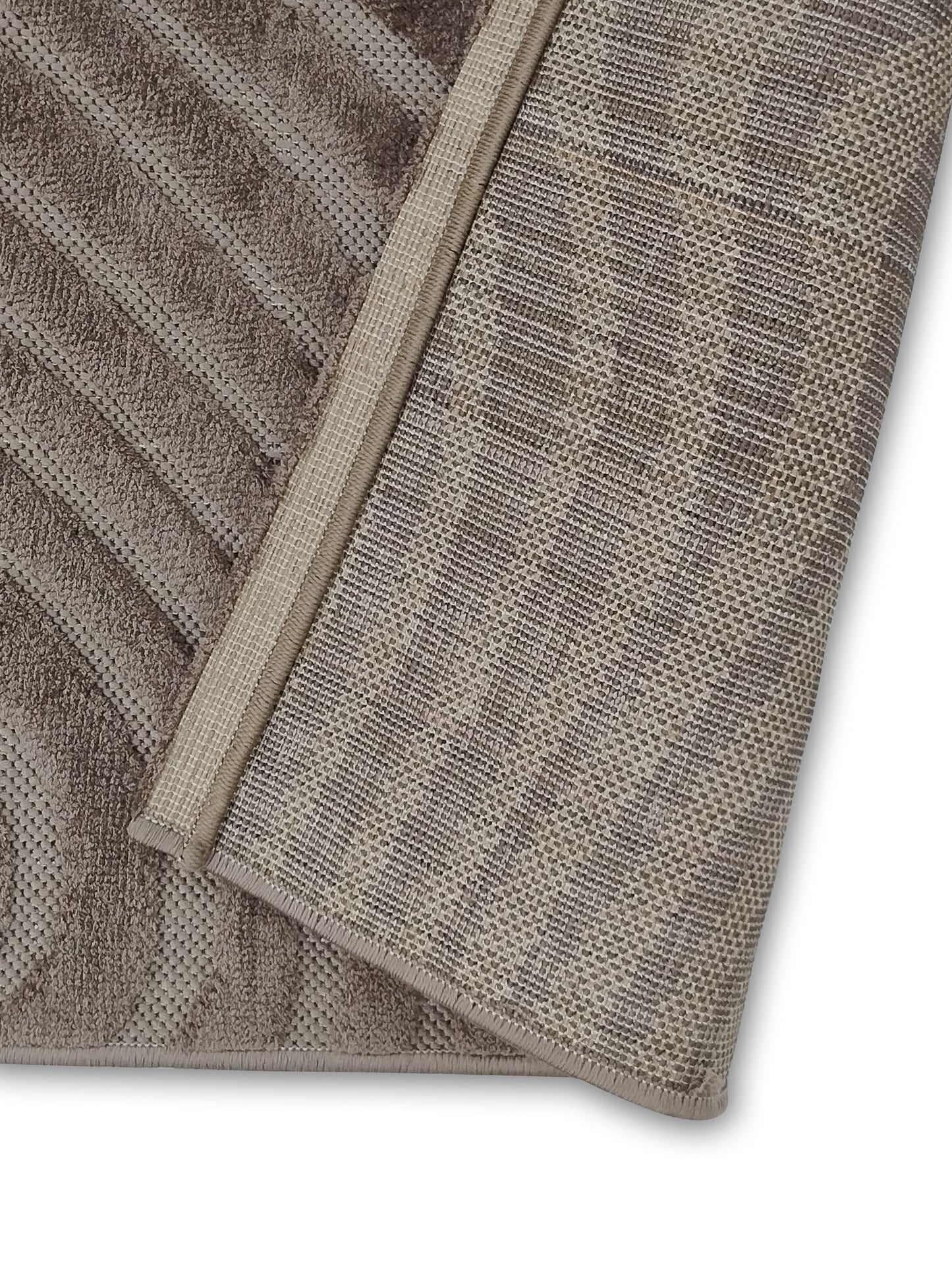 Mocha Brown Sculpted Wave Runner – Modern Textured Plush Runner