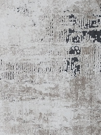 Grey Beige Textured Carpet – Modern Minimalist Soft Rug for Living Spaces