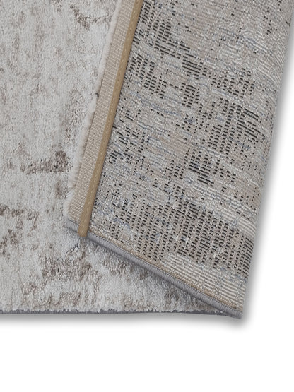 Grey Beige Textured Carpet – Modern Minimalist Soft Rug for Living Spaces