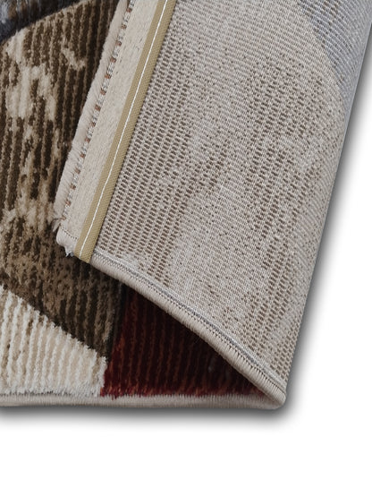 Multicolor Geometric Carpet – Modern Abstract Area Rug for Living Room Decor