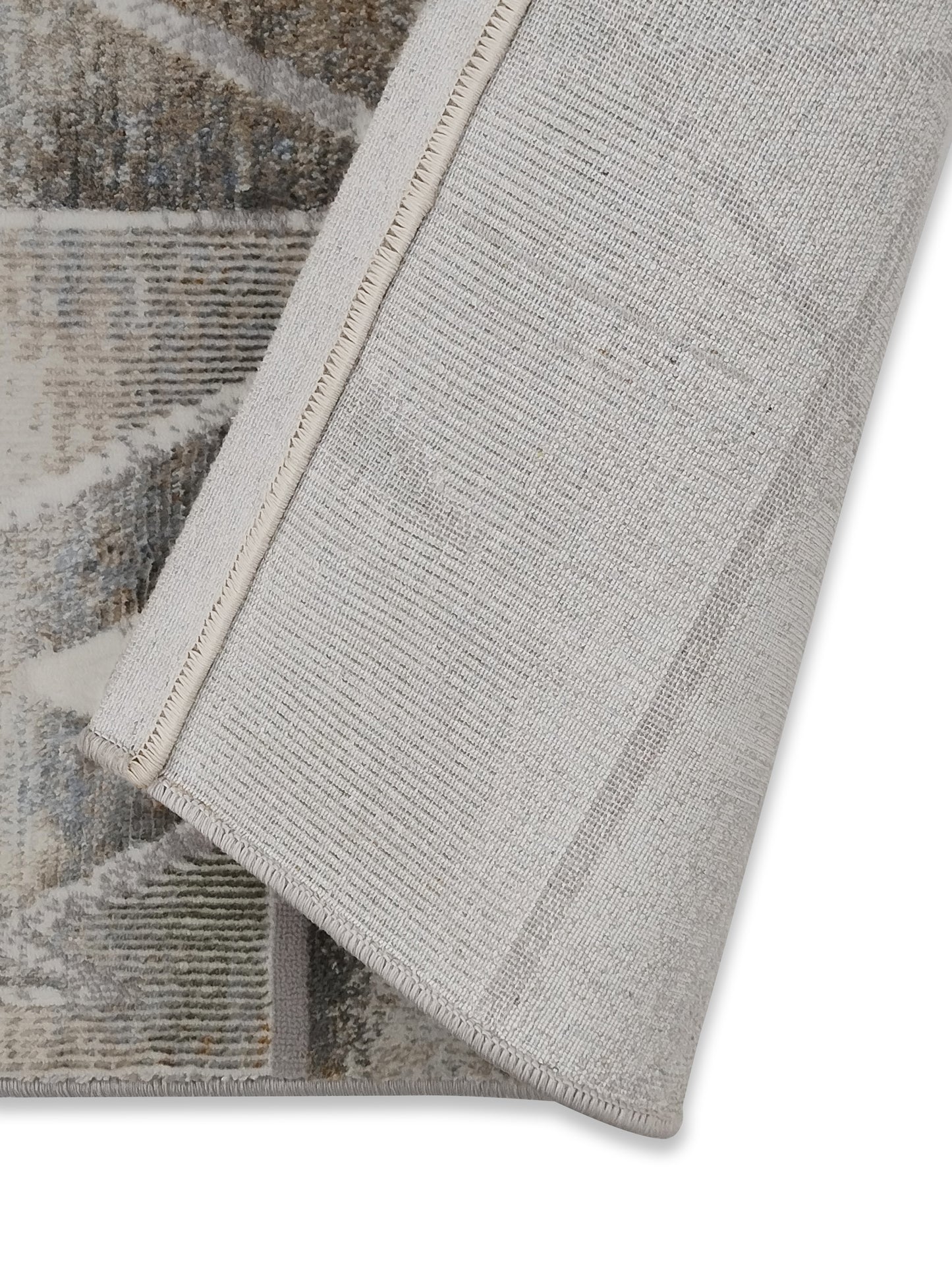 Grey Abstract Linear Textured Runner – Modern Geometric Plush Runner