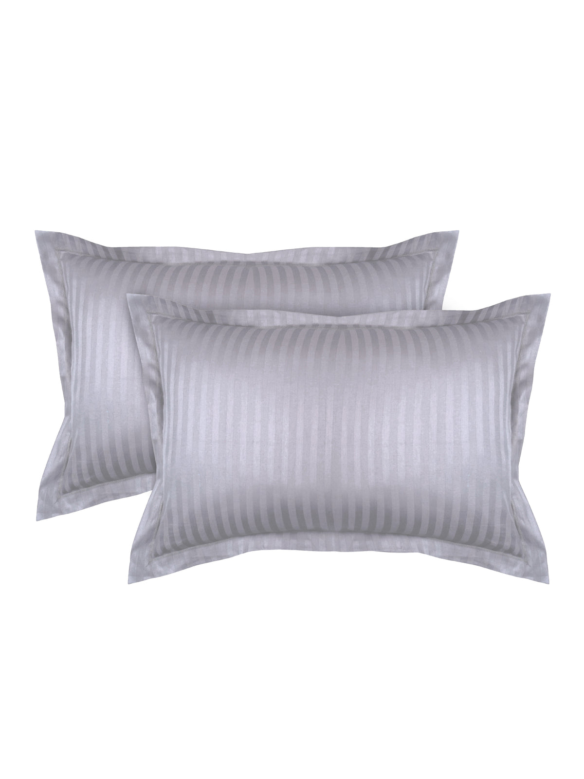 Striped Pillow Cover with Flange | Soft & Breathable (68 x 45 CM)
