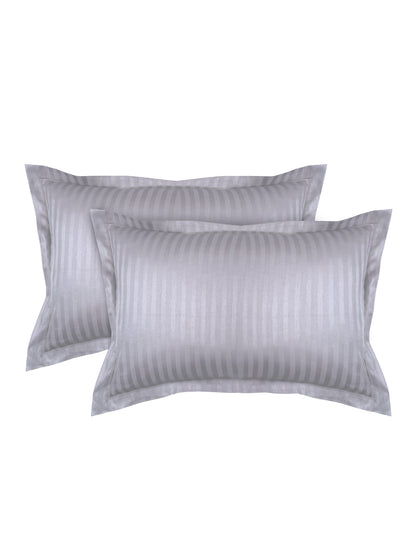 Striped Pillow Cover with Flange | Soft & Breathable (68 x 45 CM)