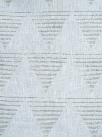 Atoz Home Decor Traditional Sanganeri Block Printed Cotton-Jute Throw with Fringe (130 x 170 cm)