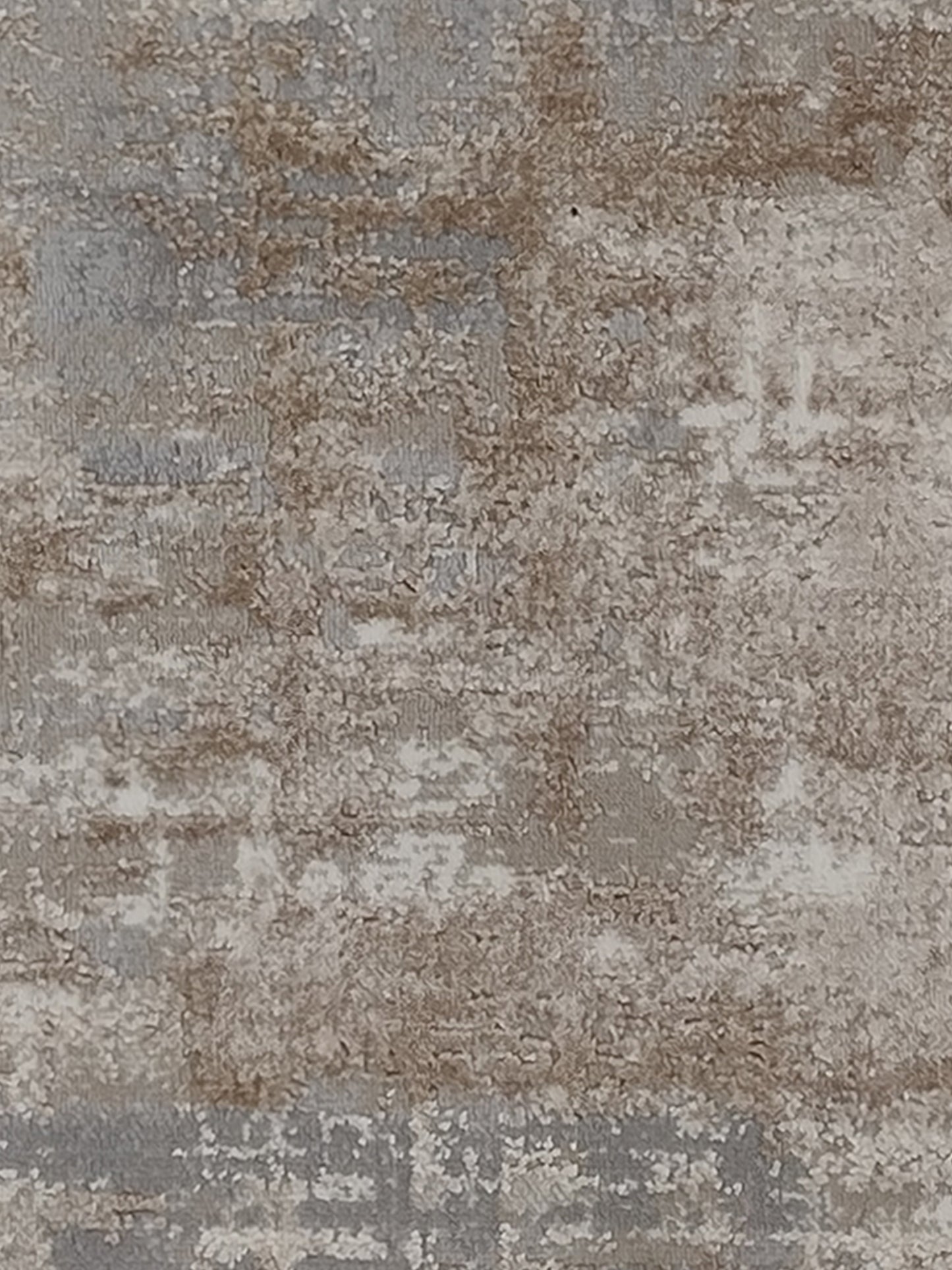 Grey Beige Abstract Textured Runner – Modern Plush Carpet Runner