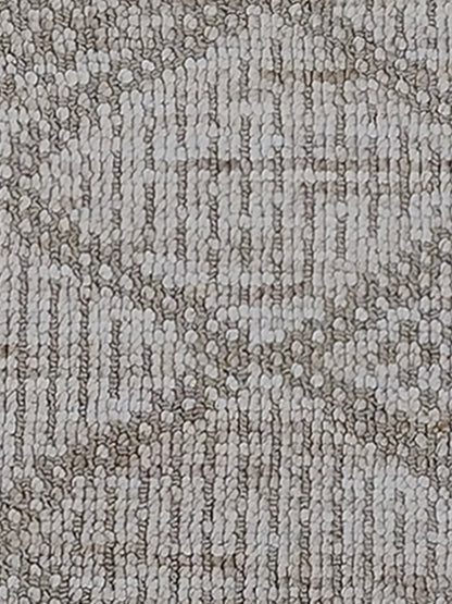 Beige Diamond Pattern Cotton Runner – Modern Handloom Floor Runner