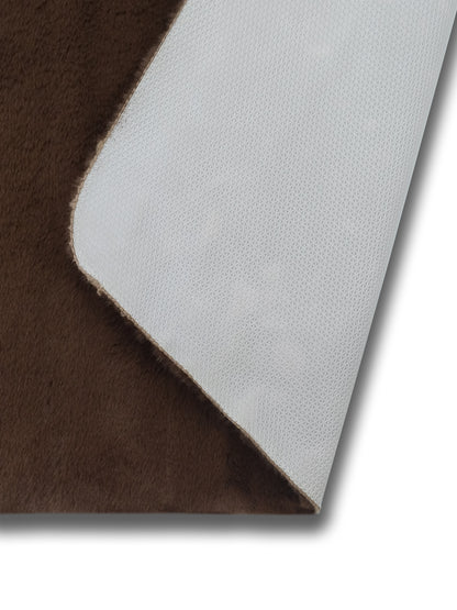 Chocolate Brown Faux Fur Shaggy Carpet – Super Soft Plush Texture