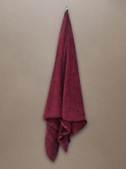 Soft Cabernet Cotton Bath Towel – Rich Colour, Plush & Quick-Dry