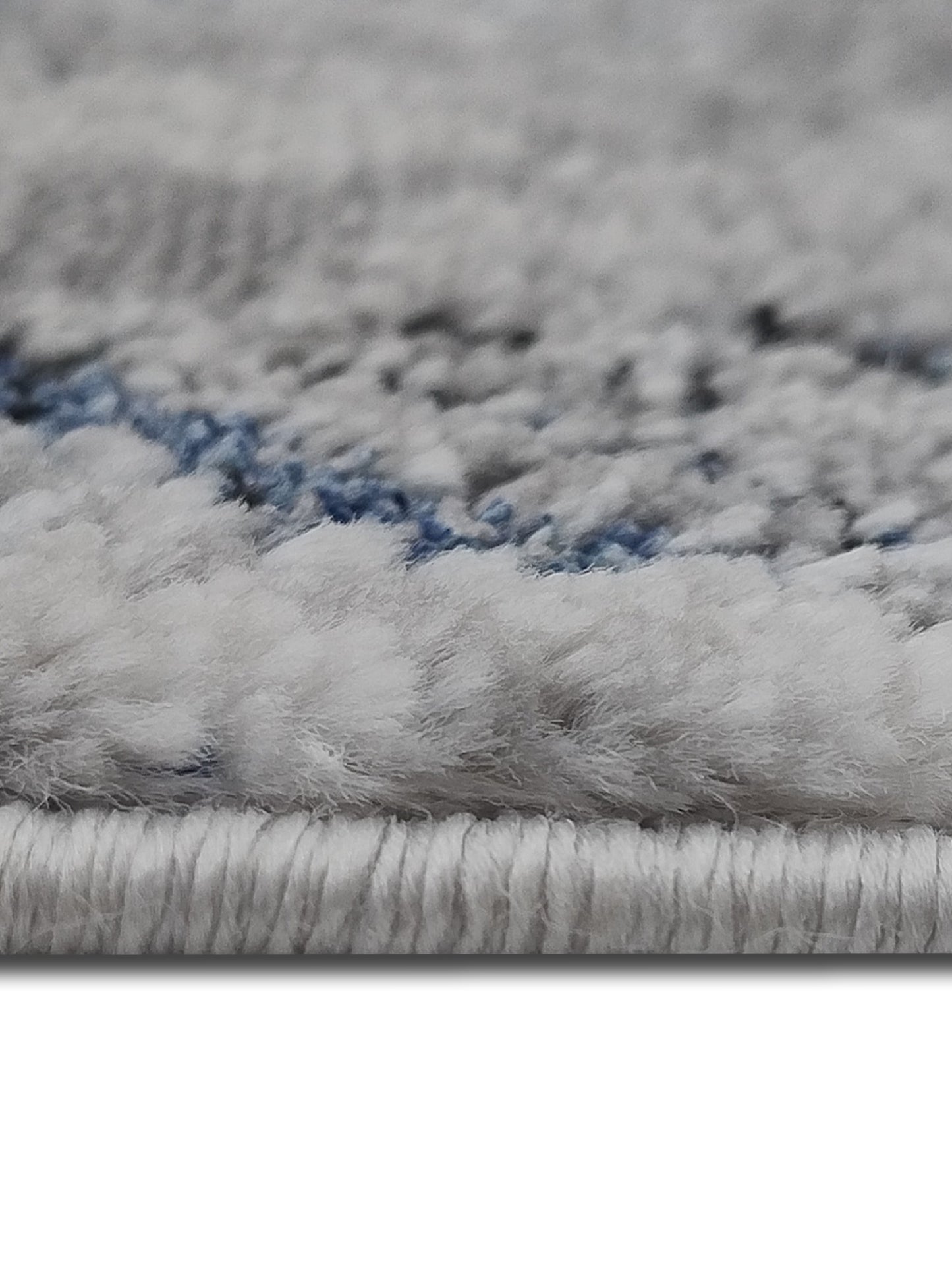 Modern Blue Grey Abstract Carpet – Linear Pattern Designer Rug for Living Room
