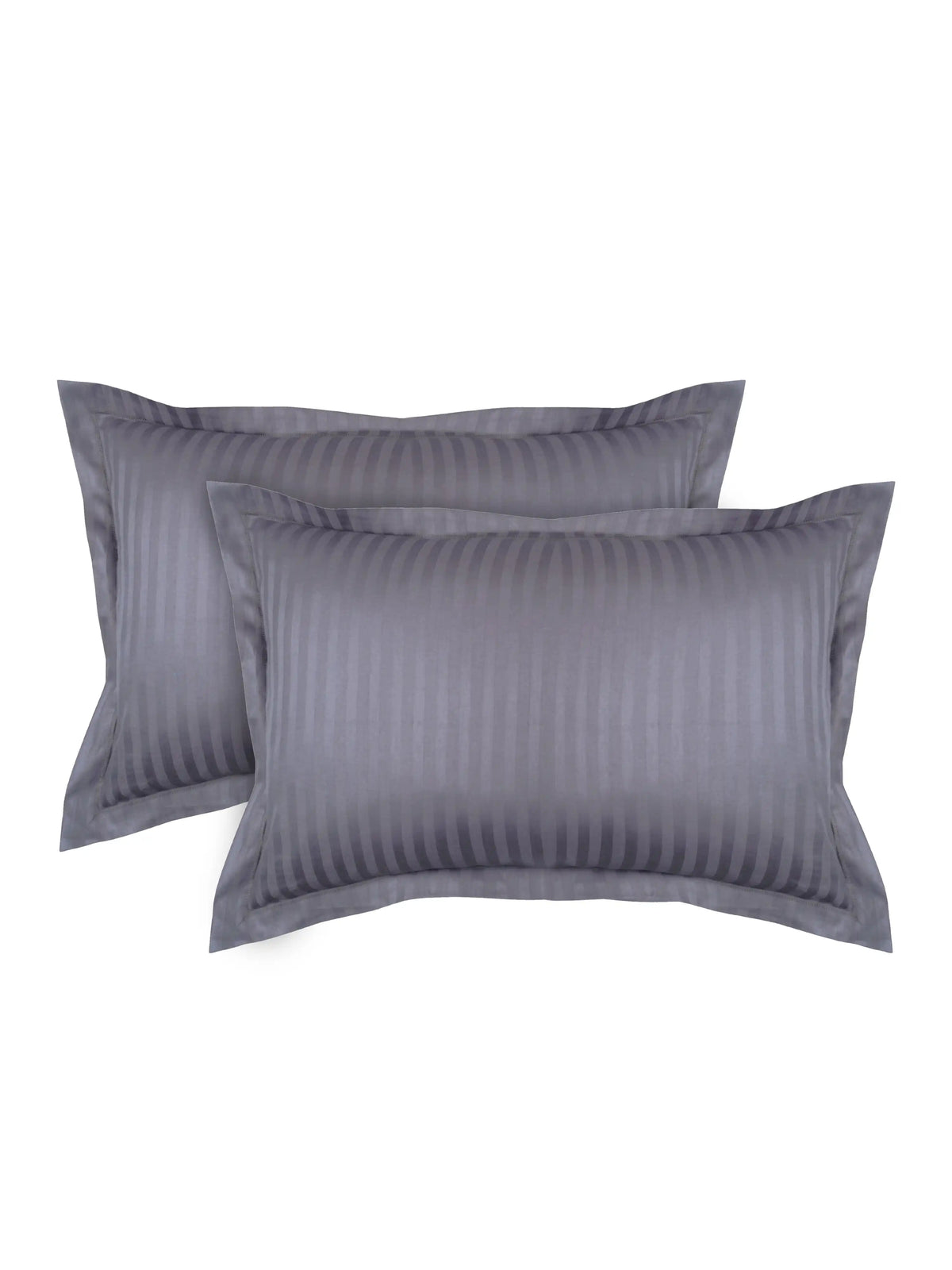 Striped Pillow Cover with Flange | Soft & Breathable (68 x 45 CM)