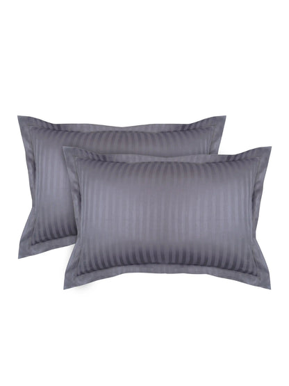 Striped Pillow Cover with Flange | Soft & Breathable (68 x 45 CM)