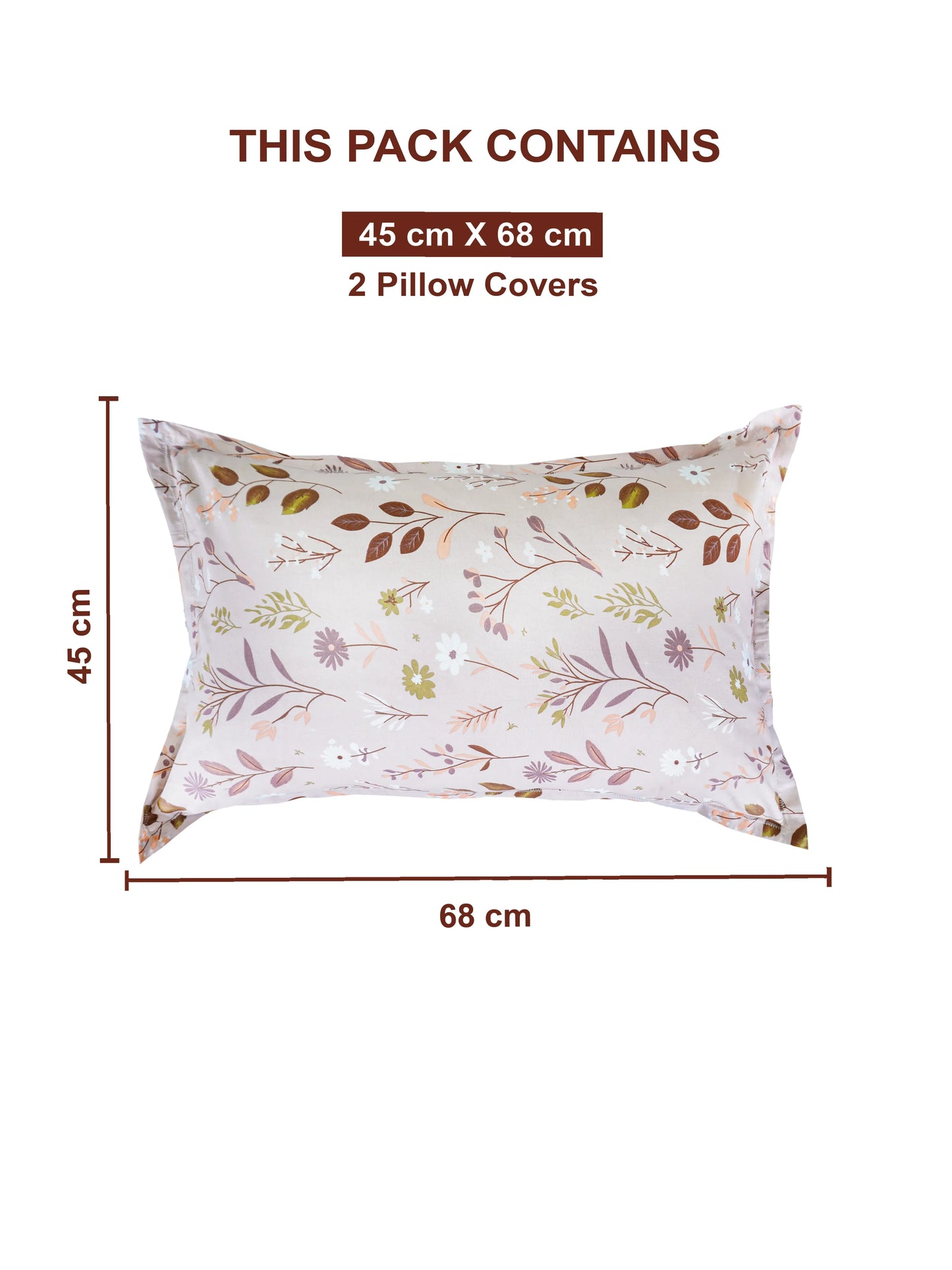 Soft Feel Faint Pink Floral Cotton King Bedsheet Set