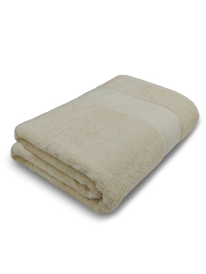 Soft Cream Cotton Bath Towel – Plush, Quick-Dry & Gentle Touch