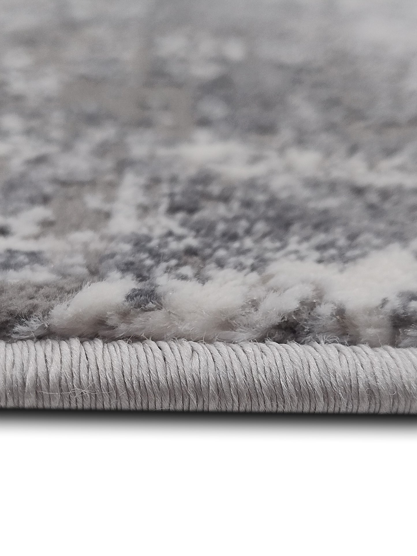 Grey Abstract Textured Carpet – Modern Distressed Rug for Living Room