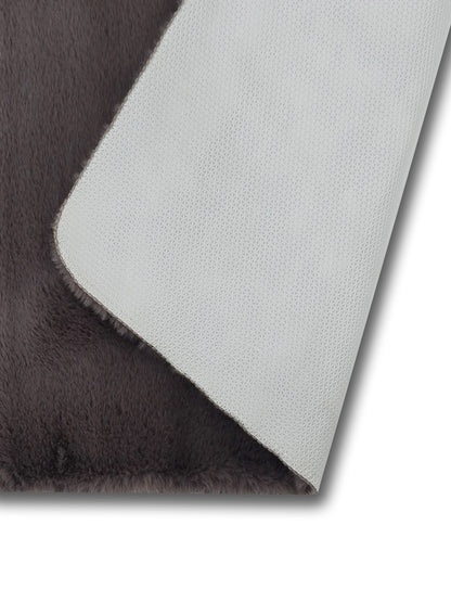 Charcoal Grey Faux Fur Shaggy Carpet – Ultra Soft Plush Texture – 2 Sizes