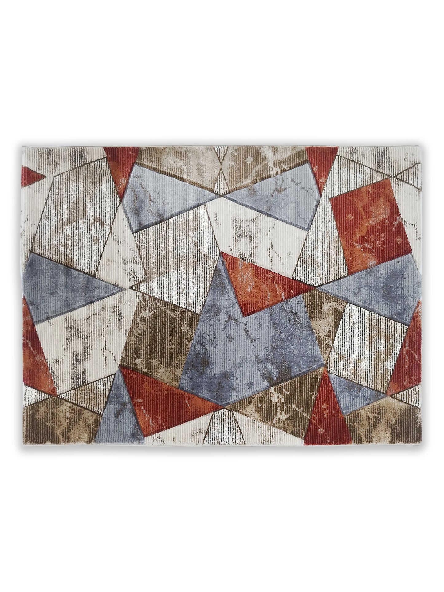 Multicolor Geometric Carpet – Modern Abstract Area Rug for Living Room Decor
