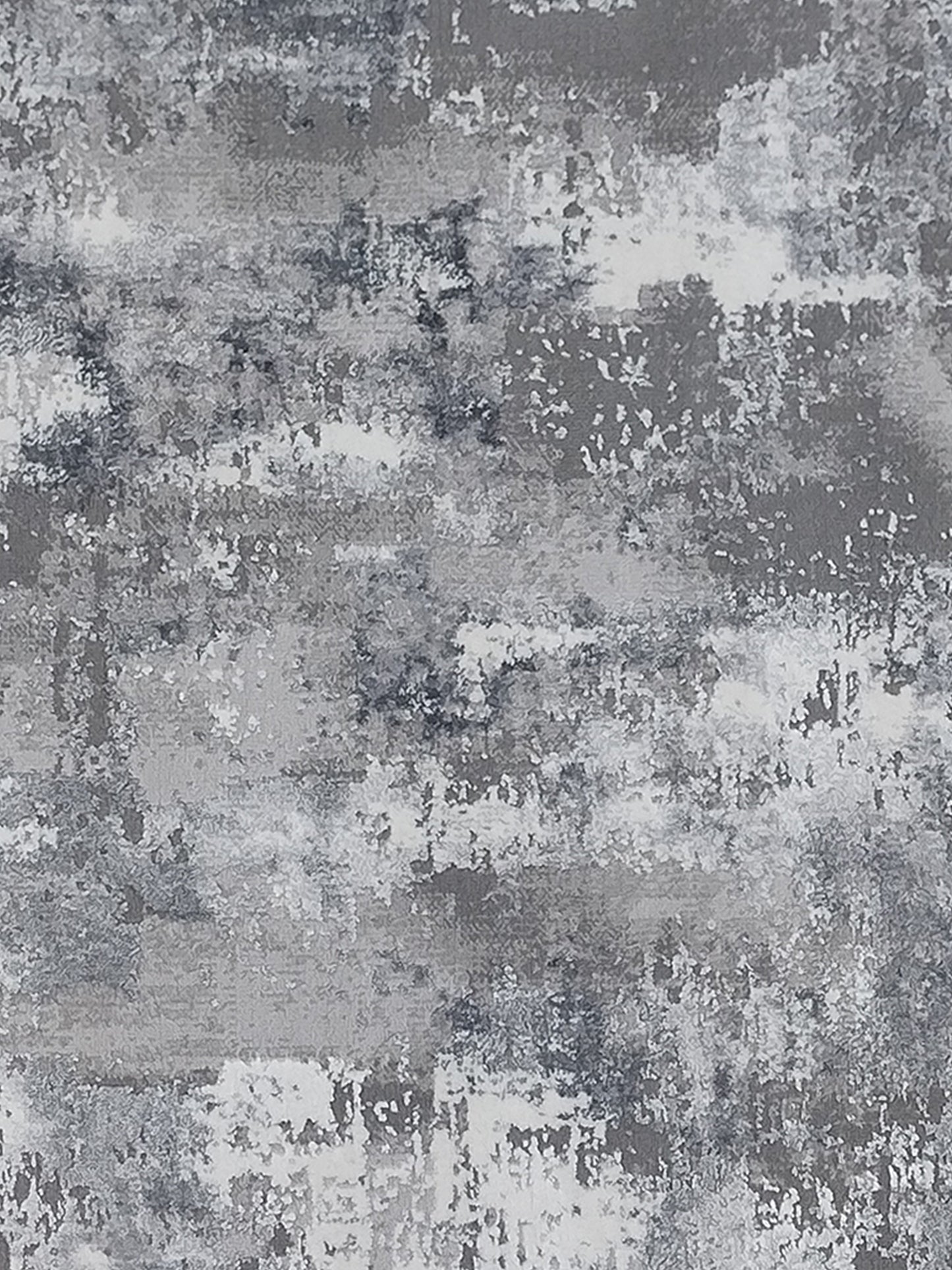 Grey Abstract Textured Carpet – Modern Distressed Rug for Living Room