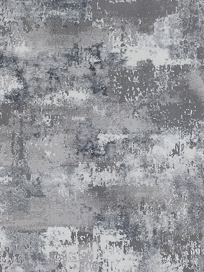 Grey Abstract Textured Carpet – Modern Distressed Rug for Living Room