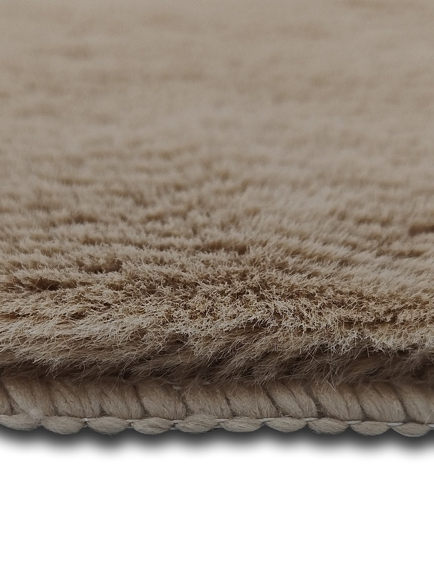 Warm Beige Faux Fur Shaggy Carpet – Cozy Plush Texture – 2 Sizes