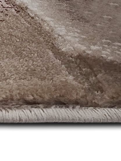 Rust Beige Abstract Carpet – Modern Artistic Rug for Living Room Decor