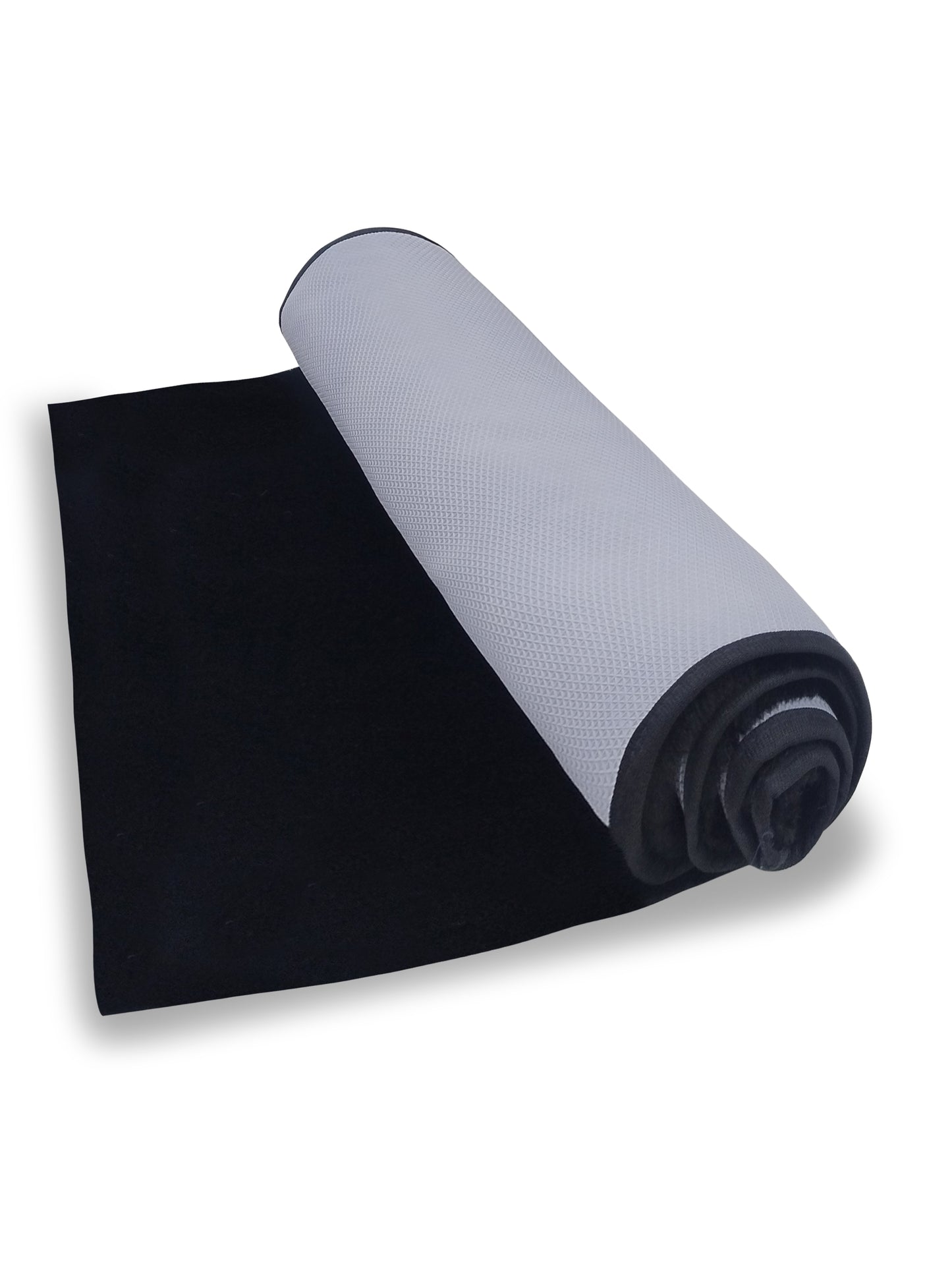 Solid Black Plush Runner – Modern Minimalist Bedside & Hallway Rug