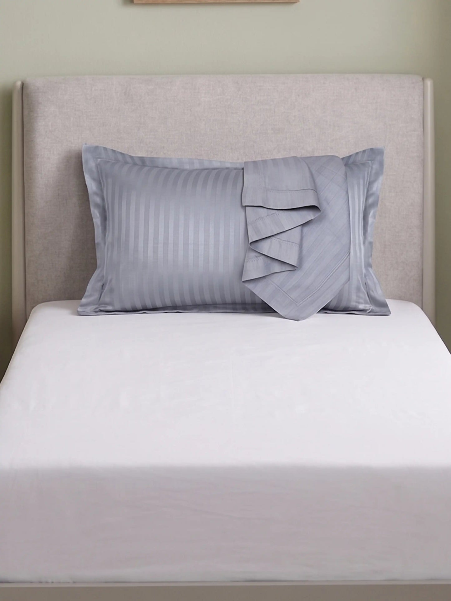 AtoZ Home Decor Cotton Pillow & Strips Pillow Cover Combo Set (68 x 45 cm)