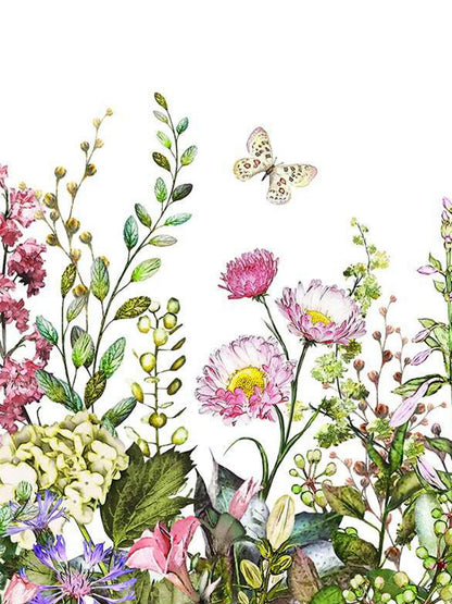 AtoZ Home Decor Tropical Wild Spring Floral Summer Flowers Wall Mural Wallpaper - Custom & Standard Sizes