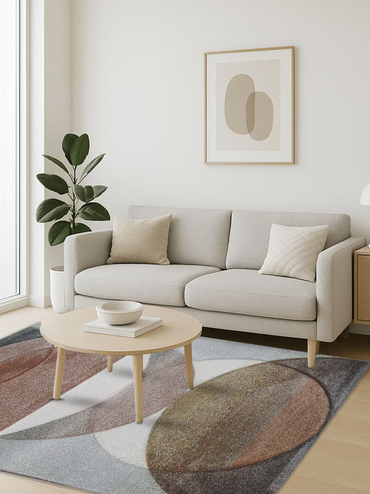 Modern Circle Geometric Carpet – Soft Designer Rug for Living Room & Bedroom