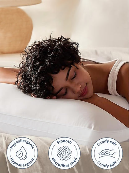 Microfiber Pillow – Ultra Soft White | Hypoallergenic, Supportive, Easy Care