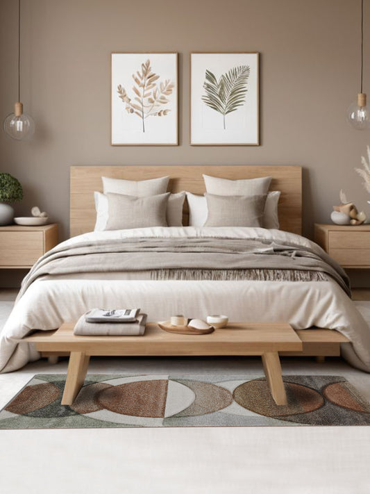 Geometric Circle Runner – Modern Plush Abstract Runner