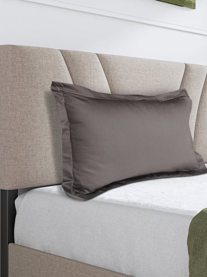 Solid Dark Grey Pillow Cover Set – Premium Cotton – Set of 2