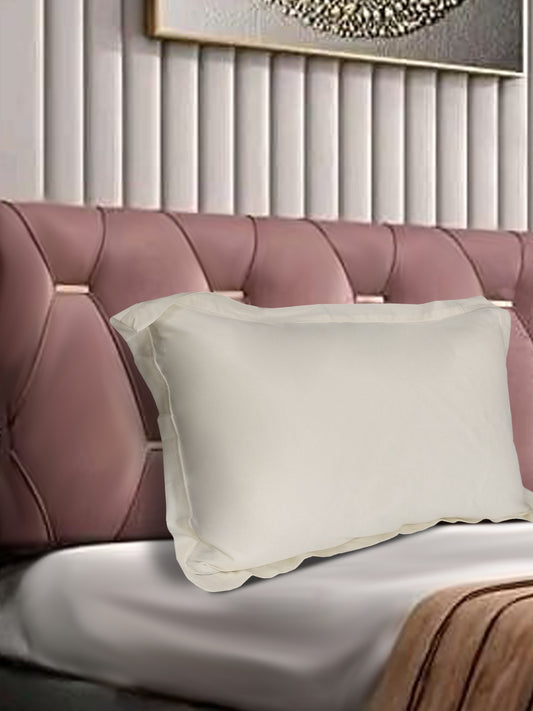 Solid Ivory White Pillow Cover Set – Premium Cotton – Set of 2