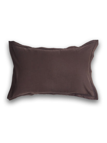 Solid Brown Pillow Cover Set – Premium Cotton – Set of 2