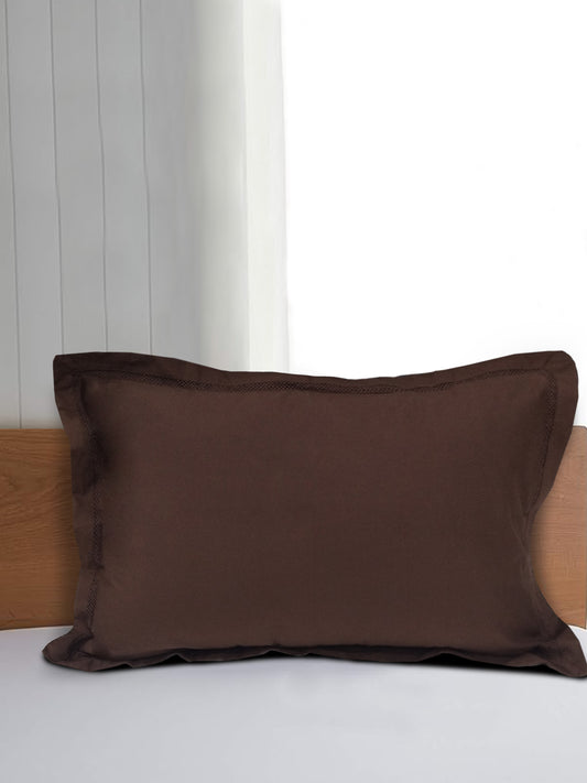 Solid Brown Pillow Cover Set – Premium Cotton – Set of 2