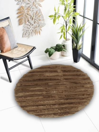 Camel Faux Fur Round Rug – Modern Soft Accent Carpet for Living Room & Bedroom
