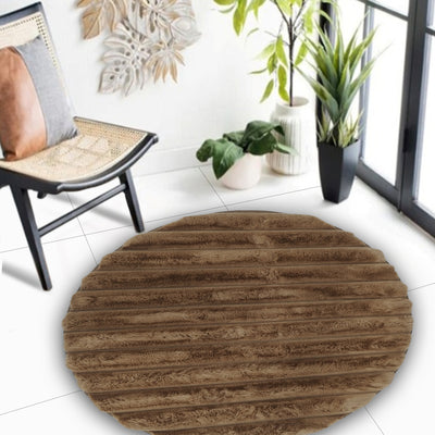 Shop premium Camel Faux Fur Round Rug – Modern Soft Accent Carpet for Living Room & Bedroom at AtoZ Home Decor