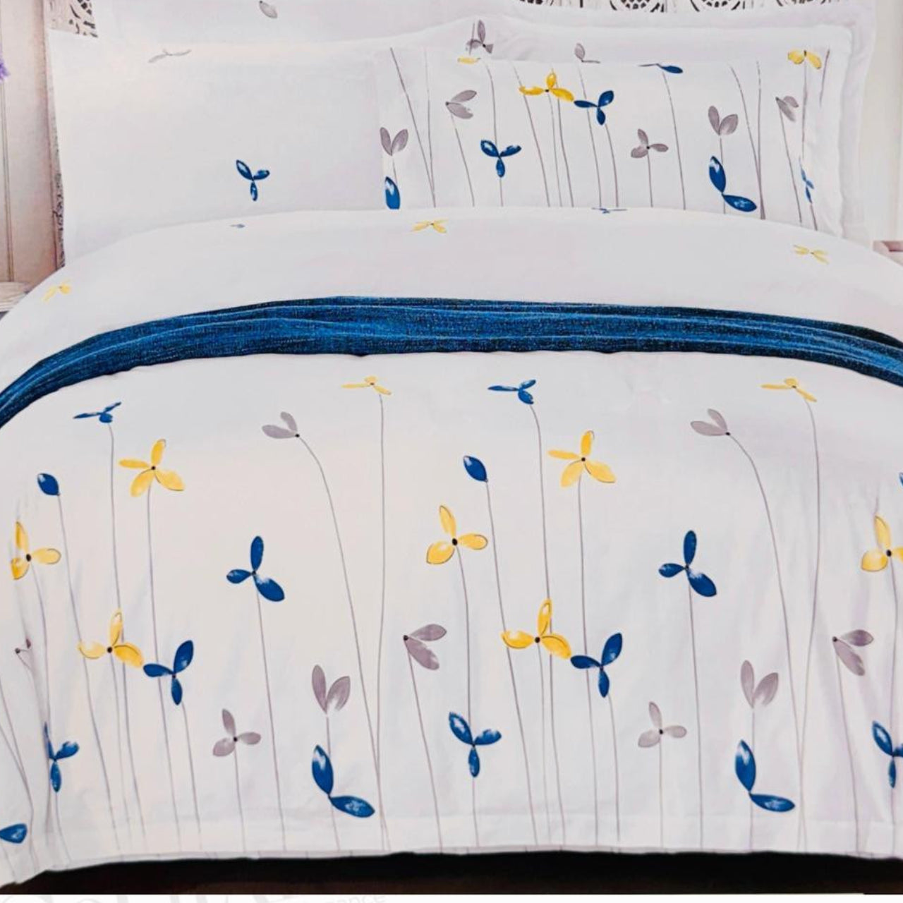 WHITE RIVER KING-SIZE COTTON BEDSHEET