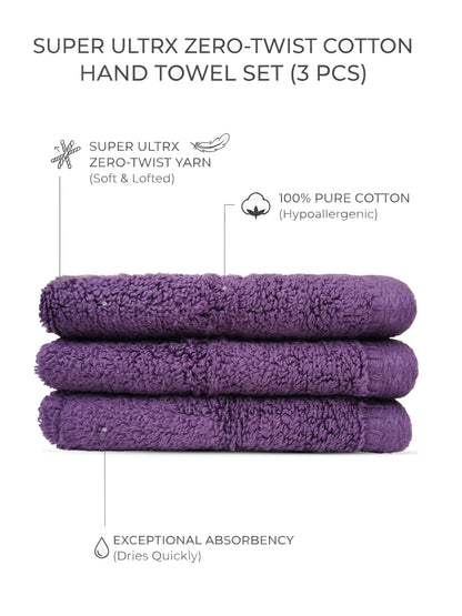 Atoz Home Decor Super Ultrx Zero-Twist Cotton Face Towel Set