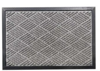 AtoZ Home Decor Diamond Pattern Anti-Slip Rubber Door Mat (60x40 cm)