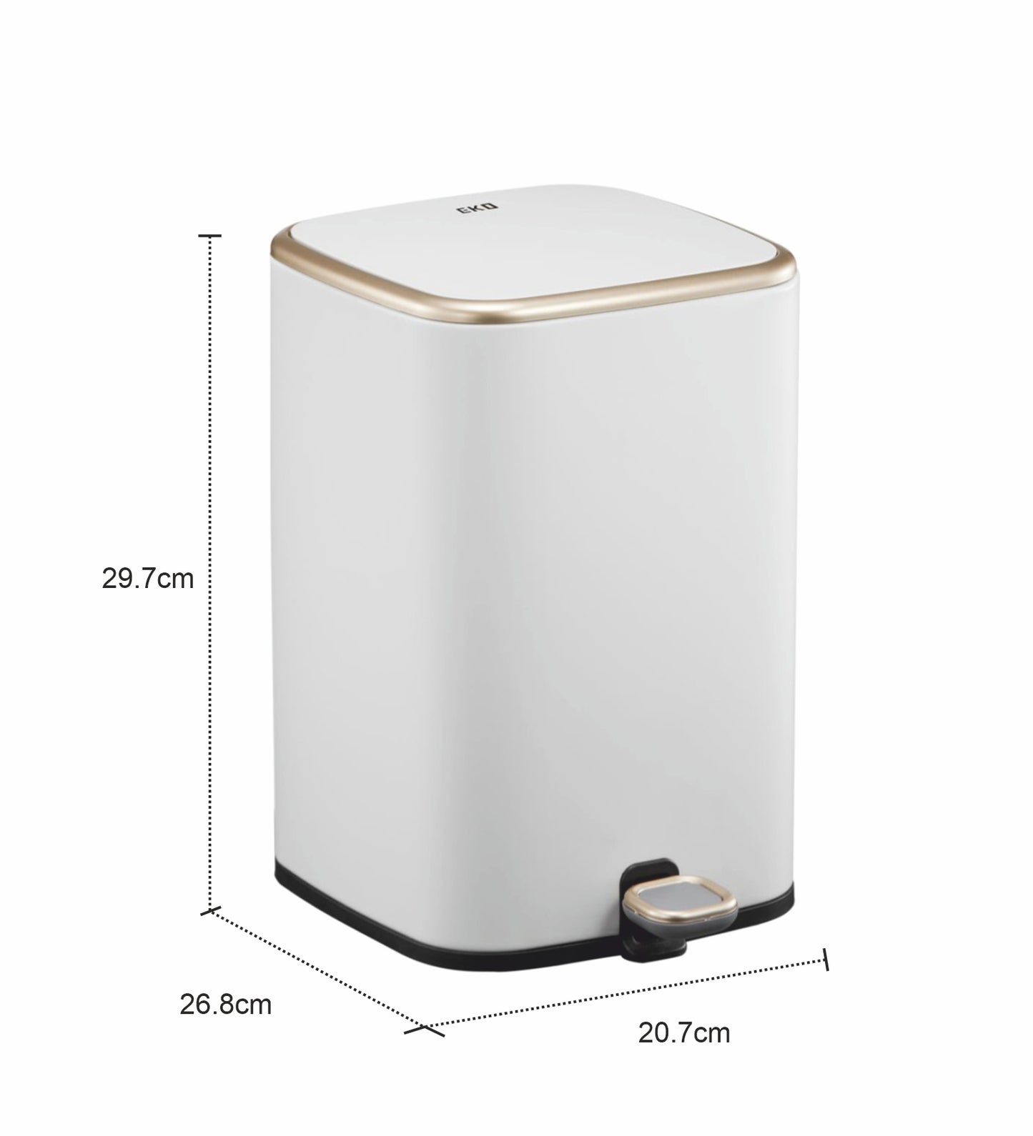 Modern Soft-Close Step Trash Bin – Fingerprint-Resistant, Matte Finish