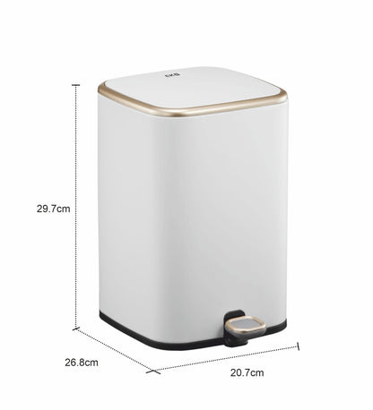 Modern Soft-Close Step Trash Bin – Fingerprint-Resistant, Matte Finish